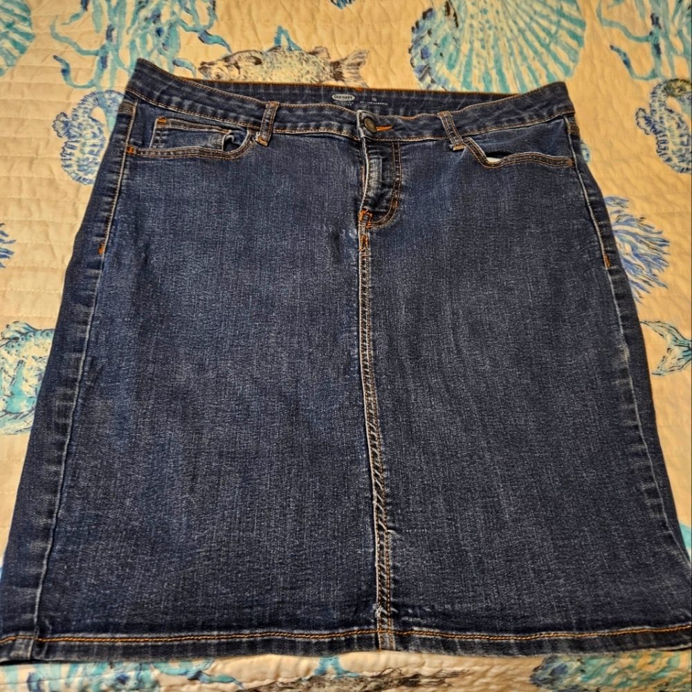 Old Navy Midi Jean Skirt